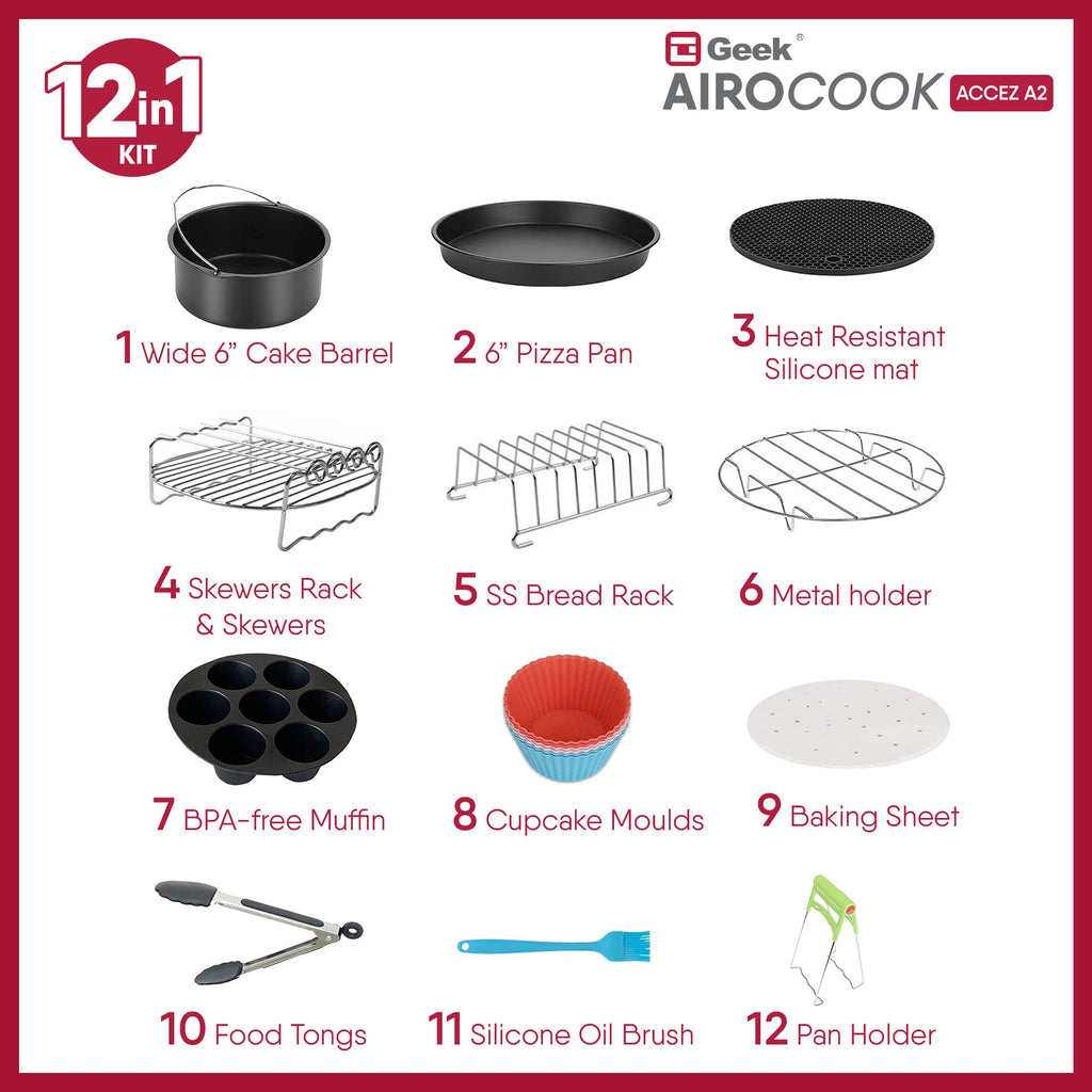 Airocook Accez A2 Air Fryer/Air Fryer Oven Accessories Kit